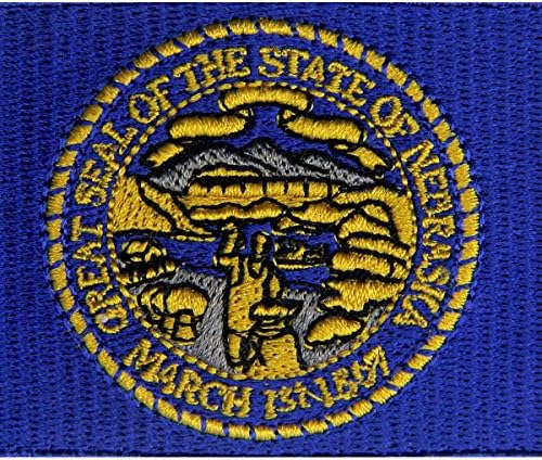 Nebraska državna zastava vezeni grbljiv gvožd na šivanju zakrpa
