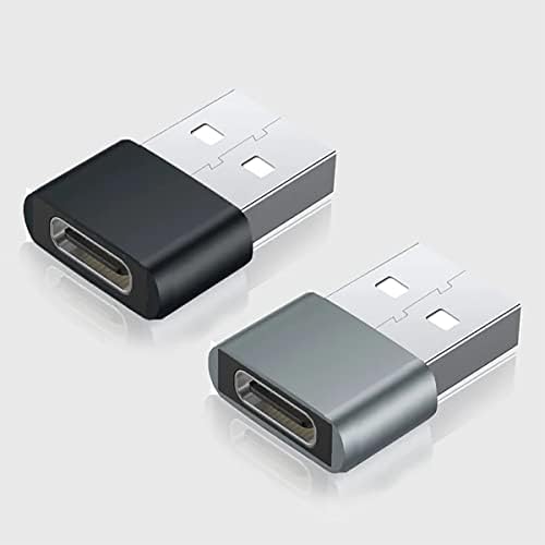 USB-C ženka za USB muški brzi adapter kompatibilan sa vašim Dell XPS 13-9370-D1605S za punjač, ​​sinkronizirani, OTG uređaji poput