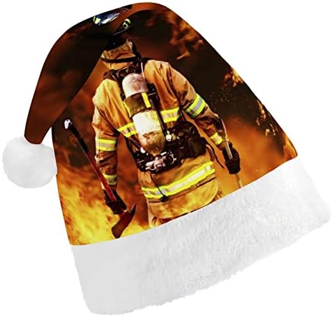 Vatrogasac u vatri Božić šešir Santa šešir Funny Božić kape Holiday Party kape za žene / muškarci