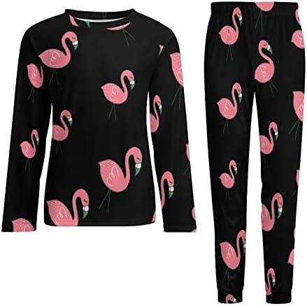 Pink flamingo pidžame za muškarce noćna odjeća s dugim rukavima ugodna salona za spavanje Sleep Sleep PJ set