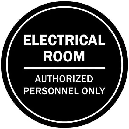 Znakovi Bylita Circle Electric Room Ovlašteni osoblje samo znak - srednje