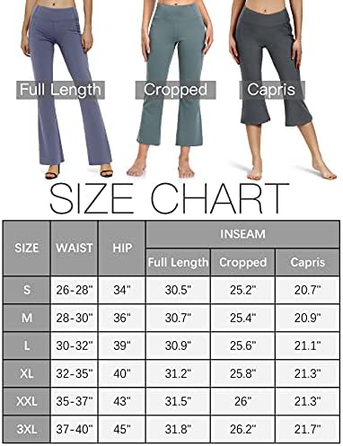 Inno bootcut joga hlače kapris sa 3 džepa za žene, visoke čekinske ženske nožne joge Workout Bootleg hlače