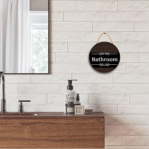 Smiješno kupatilo Nazad na otvorenom, kućni drveni viseći znak Plaket Wall Art Decor, toalet kupaonica kupatilo WC znakova dodaci