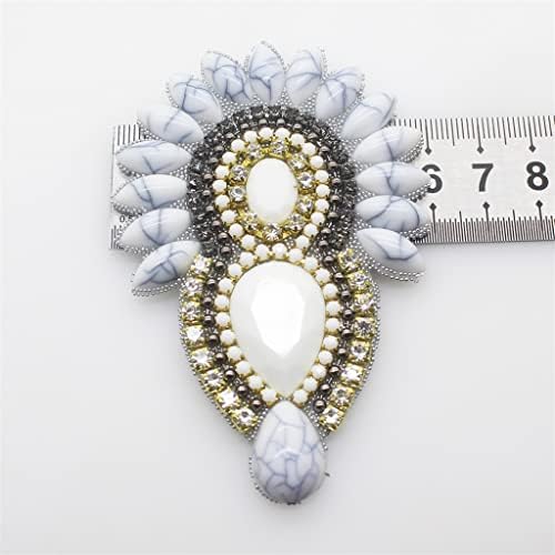 LSDJGDDE Classic White Myitsone akrilni rhinestone Applique Mliječna boja za haljinu Dodatna oprema za kosu Diy Dekoracija cipela