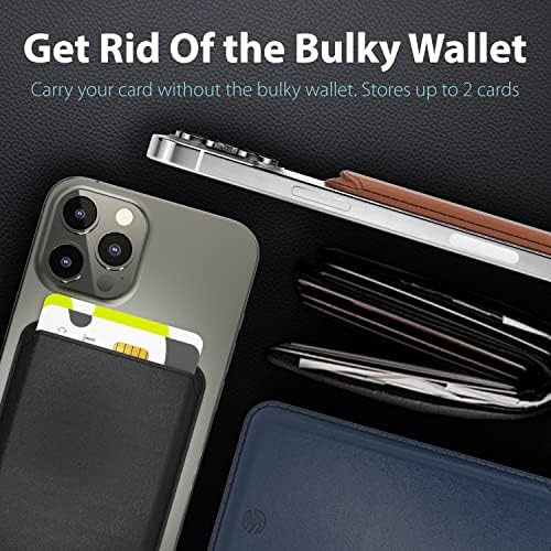 Prekidač kože iphone magsafe novčanik - premium kožna magsafe novčanik iphone 13 & iphone 12, magsafe držač kartice RFID zaštita od krađe - magwallet