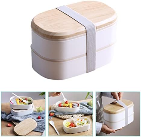 Zerodeko Loncheras Para Mujer odjeljak Japanska Bento Box 2 Layer drveni suši kutija za ručak za djecu za djecu za izlećenje za odrasle