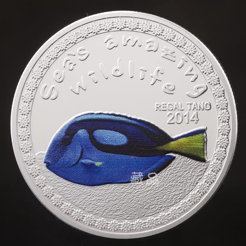 Republika Burundi Jazz životinjski ocean plavi riblji srebrni prigodni kolekcionar kovanice za obrt Medaljon Coin