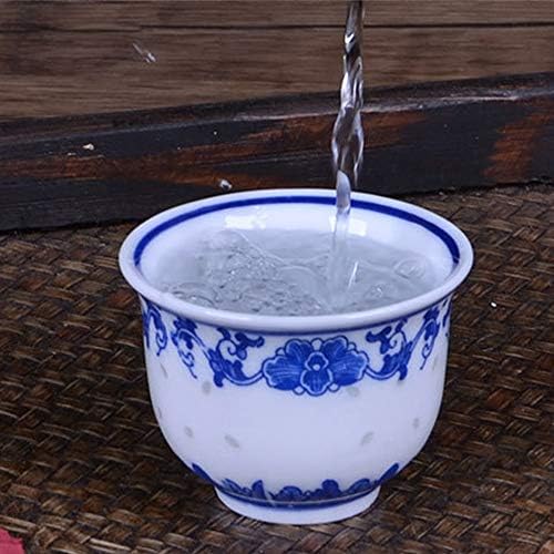 Woonsoon Kineska ručka kungfu čaj čaj 80 ml, kosti porculan i bijeli čajni šalice od 6, keramičke čajne šolje bez ručka, najbolji