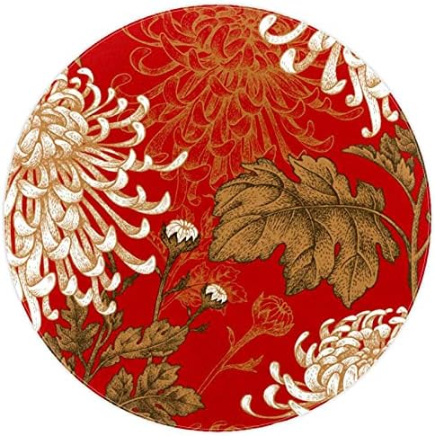 Llnsupply okrugla djeca igraju područje tepiha Crvena kineska chirlythemum cvijet jastučića za rasa meko sklopivo dijete reprodukovanje prostirke Extra Veliki prostirki za bebe
