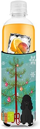 Caroline's Blings BB4196MUK veseli božićno stablo pudlica Black ultra Hugger za tanke limenke, može hladnije rukav zagrliti rukav