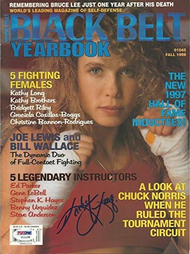 Kathy Long potpisan crni pojas 1998 Yearbook Magazine PSA/DNA COA UFC 1 Autograph-Autographed UFC magazini