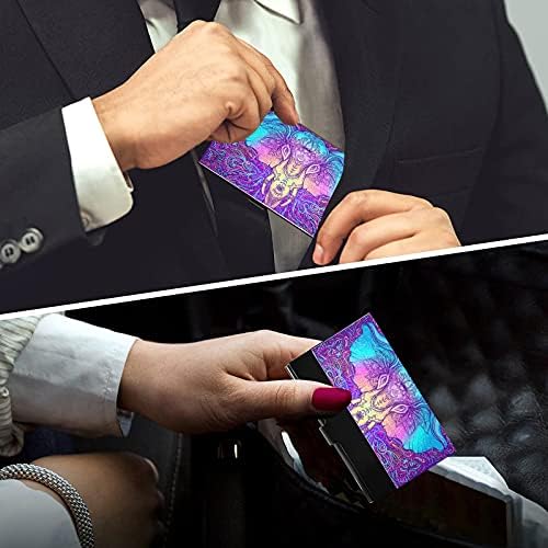 Držač vizitkarte za žene i muškarce torbica za držač vizitkarte sa kožnom ličnom karticom Organizator kreditnih kartica