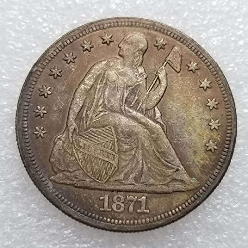 4 vrste godina Sjedinjenih Država 1870, 1871, 1872, 1873 CC verzija sjedište držanja zastava Komemorativni novčići američki srebrni