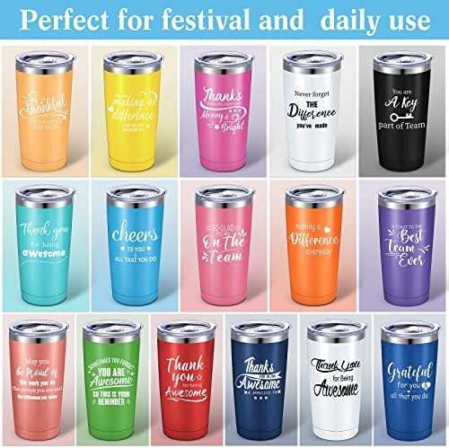 Hvala Pokloni za žene Muškarci 20 oz Inspirational Tumbler sa klizačem izoliranim nehrđajućim čeličnim čeličnim čeličnim čeličnim čelikom Motivacijski ohrabrenje Poklon za prijatelje za kolege za kolege