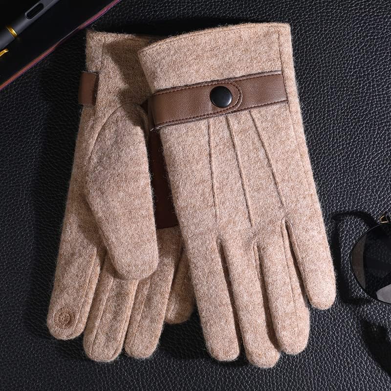 N / A zimske tople rukavice muške vanjske poslovne slobodne vožnje Plus vunene rukavice otporne na vjetar od flisa sa hladnim ekranom