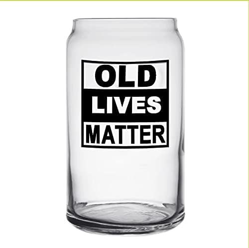 Old Lives Matter veliki pivo staklo, limenke u obliku piva čaše 18 Oz, Funny penziju, rođendan ili Oktoberfest poklone, jedinstveni