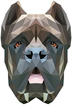 Cane Corso, nadgrobna keramička ploča sa likom psa, geometrijska