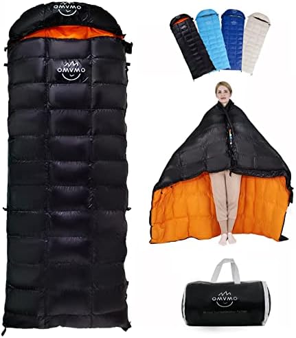 Omvmo 0 5 10 15 stupnje 650/800 Pravokutanje napajanja Duck / Goose Down Vreća za spavanje za odrasle, ultralight Nosiva vreća za