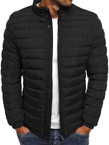 Muški kaput, plus veličine dugih rukava muškarci trendi aktivni zimski zimski zip zip up jakne fit solid color2