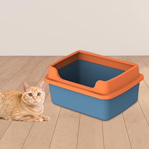Bothyi kutije za smeće za mačke za zatvorene mačke visoka posuda za smeće za mačke niskog profila za mačji toalet, plava