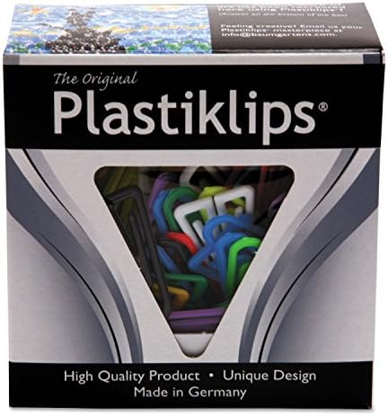 Baumgartens lp0600 plastiklips papirni kopči, velike, različite boje, 200 / kutija