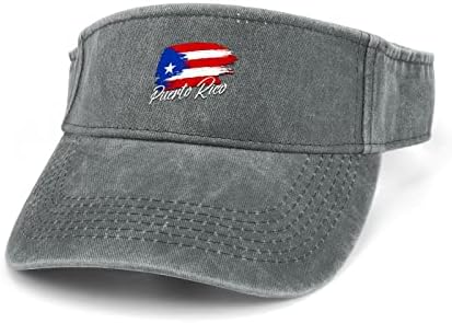 Vintage Portoriko zastava za zastavu Otvoreni sport Sun Visor Modna traper bejzbol kapa Cowboy kapa za muškarce i žene