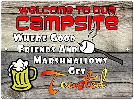 Znak kampiranja - Aluminijski znak - Kamp Znak - Siden Street Sign Camper Camping TENT vatre