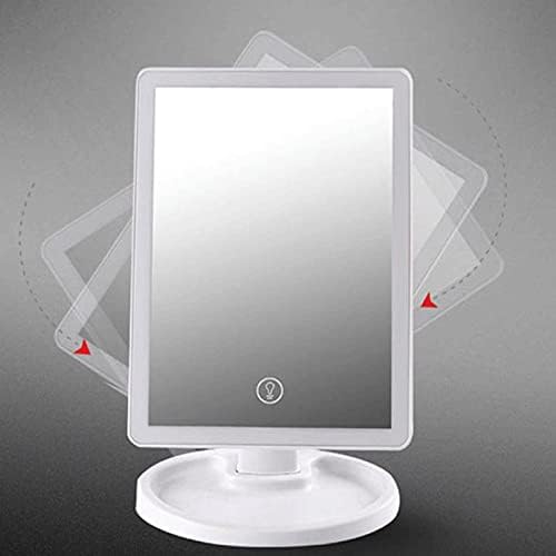 Fxlymr Desktop ogledalo za šminkanje ogledalo za ljepotu 3-color Led, spavaonica ogledalo za odijevanje ekrana osjetljivog na dodir,