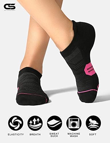 CS CELERSPORT 6 paket ženske čarape za trčanje za gležnjeve s jastukom niskog kroja Tab atletske čarape