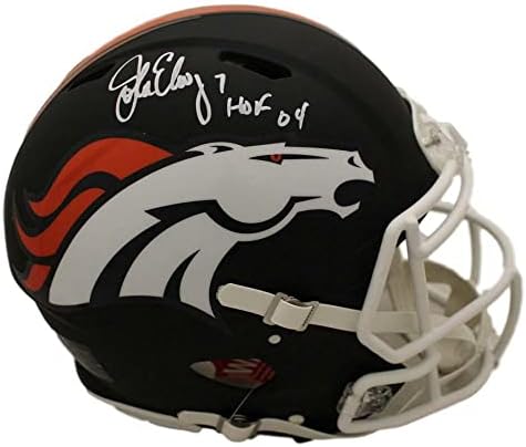 John Elway sa autogramom Denver Broncos Crni Proline šlem HOF JSA 22568-NFL šlemovi sa autogramom