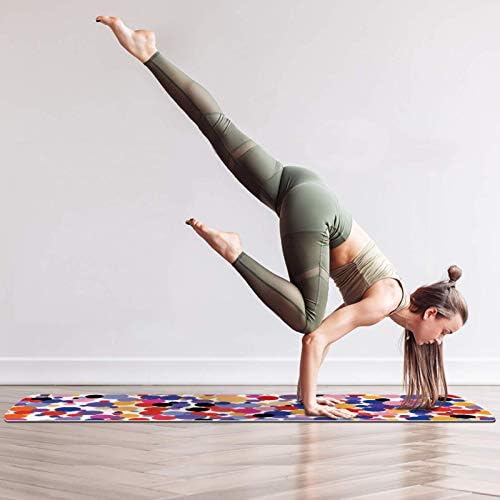 Meikadianzishangwu Polka Dots debela neklizajuća Vježba & amp; fitnes 1/4 prostirka za jogu za jogu Pilates & vježba za fitnes na
