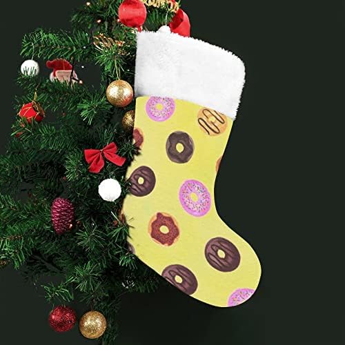 Volim ukusne krofne Božićne čarape Viseće čarape Ispis Xmas Tree Kamin ukrasi