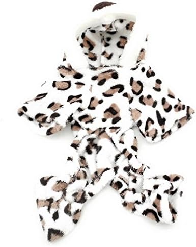 Ranphy Mali pas Flannel Pajamas Leopard odijelo Meka baršunasti pas pidžamas Chihuahua Hoodie četvero-noga kombinezon Zimska Yorkie