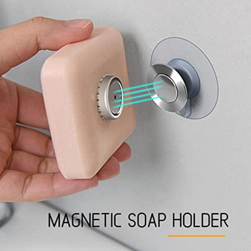 Metalni stalak za vazdušni suvi magnetni sapun držači: 1 Set posuda za sapun od nerđajućeg čelika usisna adhezija montirana viseća