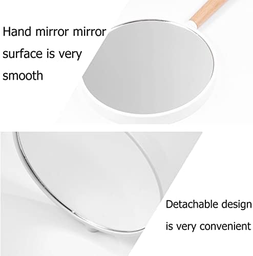 AHFAM ogledalo za šminkanje ručno ogledalo za šminkanje dvostrano uvećavajuće ogledalo za šminkanje ručno okruglo ogledalo