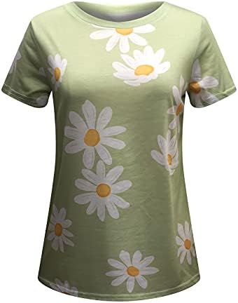 Casual Top za žene, ženska ljetna majica sa kratkim rukavima, modni Print majice sa okruglim vratom, ljetne bluze