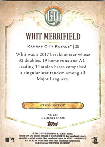 2018 gornjačića Gypsy Queen 227 Whit Whit Merrifield Kansas City Royals bejzbol kartica - Gotbasebalcards