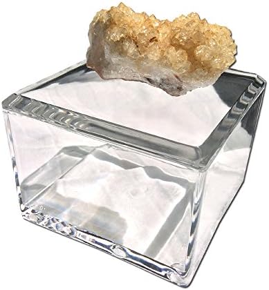 Kutija za nakit od dragog kamena Queen's Lane sa prozirnim držačem poklopca za prstenje ili dragulje