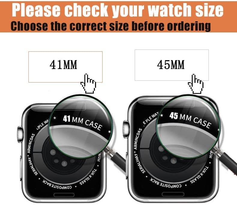 CNHKAU modifikovanje modifikacija mod metalna futrola za Apple Watch Band 8 7 6 5 4 SE 45mm 41mm 44mm Strap traka za remen za remen za iWATCH 7 6