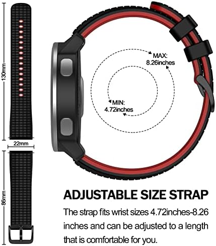 MySnbkn kompatibilan sa Garmin Vivoactive 4 opsegom mekim silikonskim satovima za Active / Samsung Galaxy Watch 46 mm / zupčanik S3