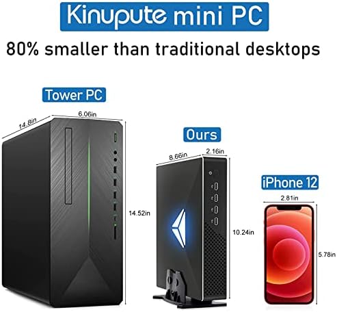 Kinupute Mini računari, desktop računar Core i9-9900KF 3.6-5.0 GHz, Windows 11 Pro, 64g DDR4| 1T NVME SSD, GeForce RTX2060 6g, 4k/8k@60Hz,