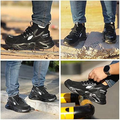 DEBONSAPT čelične cipele za muškarce žene lagan sigurnost prozračne radne cipele patike otporne na klizanje reflektirajuće neuništive