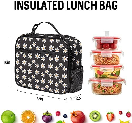 Ulbraofs izolovana torba za ručak za višekratnu upotrebu sa podesivim remenom za rame, Cooler Lunch Box Meal Prep Organizer Tote Bag