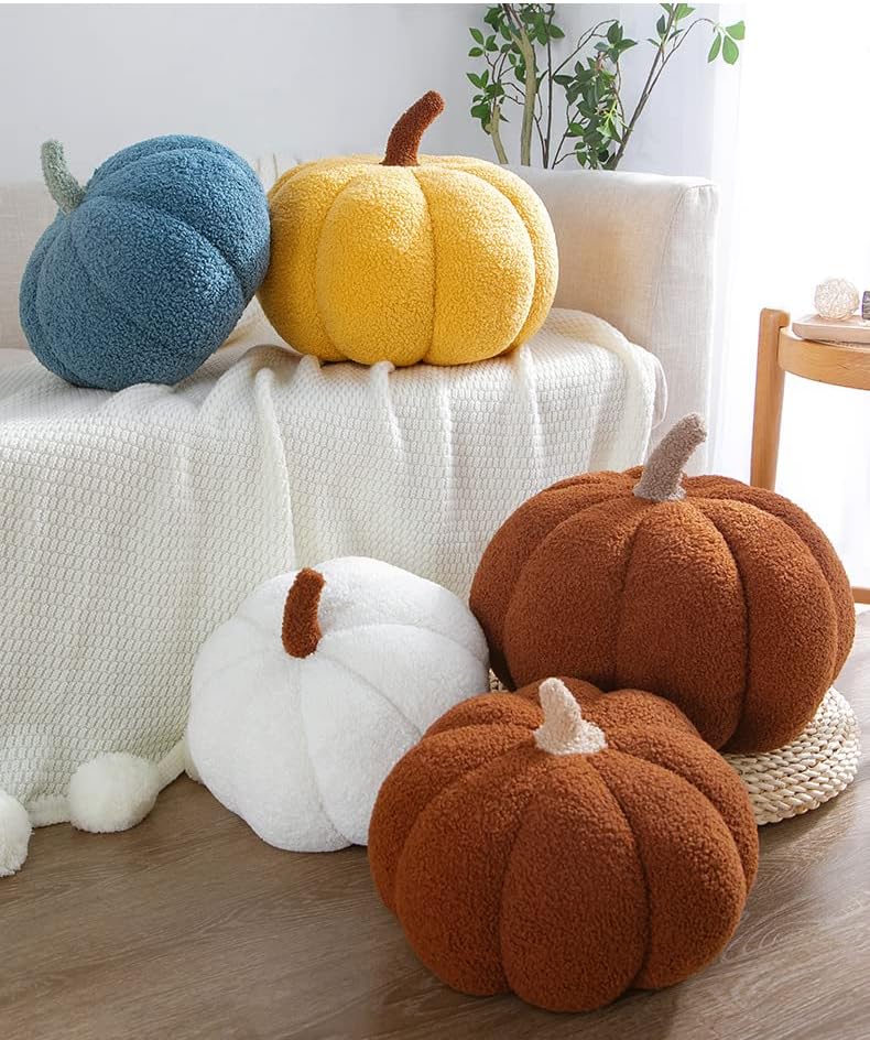 COSGOO 3d Pumpkin Throw jastuk grljenje, Fluffy bundeve plišane bundeve punjene životinje igračke, Pumpkin jastuk Sofa jastuk bundeve
