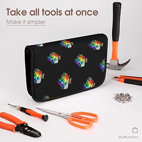 95lesbian Rainbow usne Pride Bi-Fold Organizator alata Držač džepna multifunkcionarska krpa preklopna prijenosna torba za alat Zip