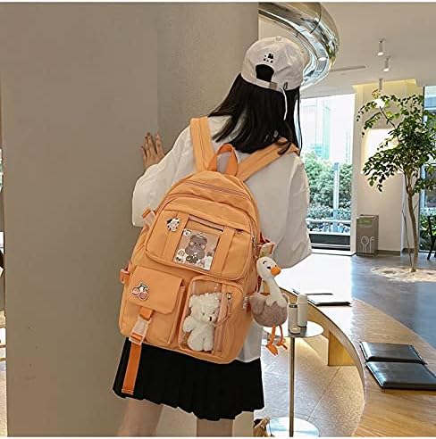 Slatki estetski ruksak s pinsom modne torbe na rame Slatka putovanja Lagana torba stilski ruksak za laptop