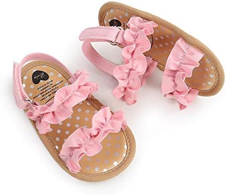 Bellocasa sandale za dojenčad za djevojčice ljetna plaža svjetlucave kićanke princeza ravne neklizajuće prve šetače novorođene krevetiće