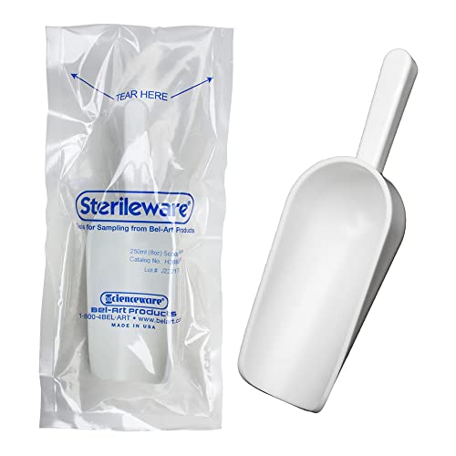 Bel-Art Products H36906-0000 Sterileware Scaop, 250 ml Kapacitet, dužina 7-1 / 2 , bijela