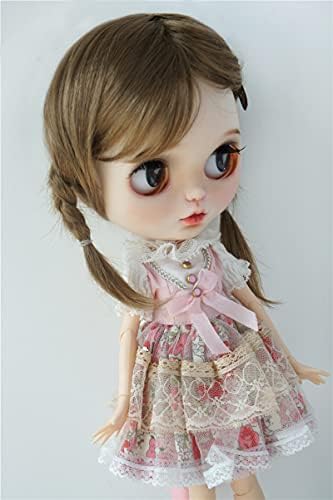 Perike za lutke JD509 10-11INCH 23-25cm Twin pletenice Blythe lutke Perike Sintetički mohair BJD pribor za lutke