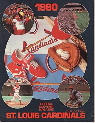 1980. ST. Louis Cardinals Službeni suvenir Magazin Odlično stanje